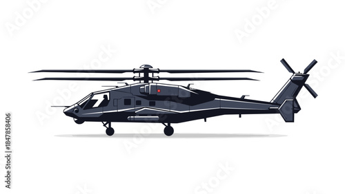 Pixel art helicopter with main and tail rotors landing gear