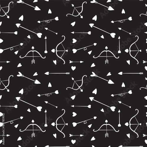 seamless pattern of abstract hearts