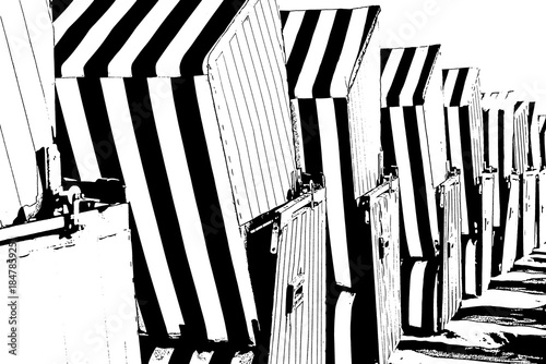 
ROOFED WICKER BEACH CHAIR - Shelter from wind, rain, sand gusts and sunburn on beach seafront resorts frequented by tourists 