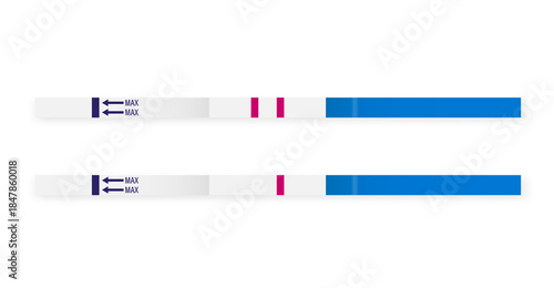 Pregnancy Test Result: A pair of pregnancy tests displaying distinct results, representing the anticipation and revelation inherent in the tests. 