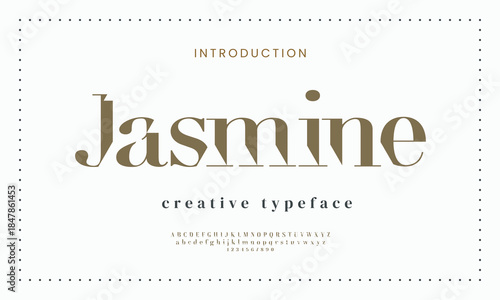 Elegant alphabet letters font and number. Classic Lettering Minimal Fashion Designs. Typography fonts regular uppercase typo set. vector illustration