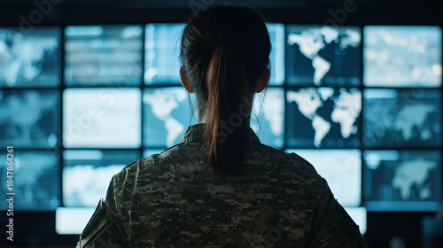 Military situational awareness grid cross-region monitoring risk-level indicators operational visualization.