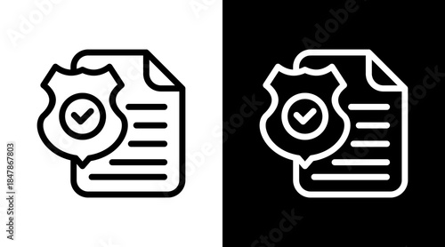 Policy Paper Icon For Design Elements