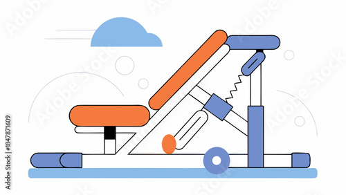 Modern Fitness Exercise Bench Equipment Icon