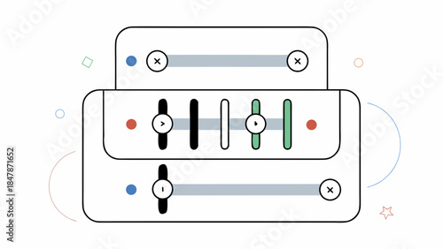 Control Interface with Multiple Sliders and Settings
