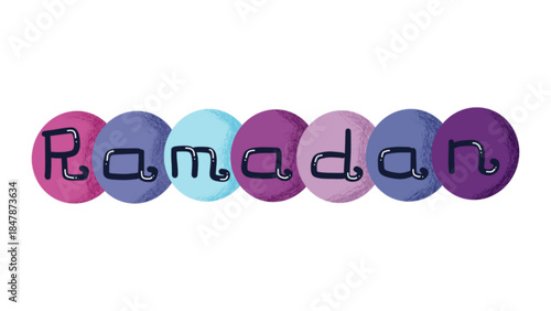 Vector illustration greeting teks of ramadhan