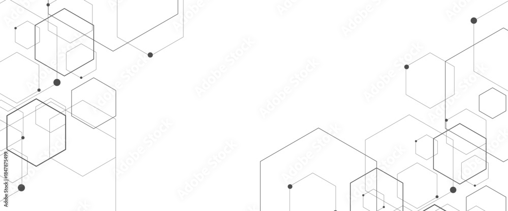 Obraz premium Vector hexagons pattern. geometric abstract background with technology or science design png..
