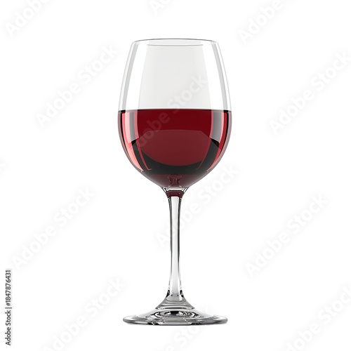 a beautiful glass goblet of red wine