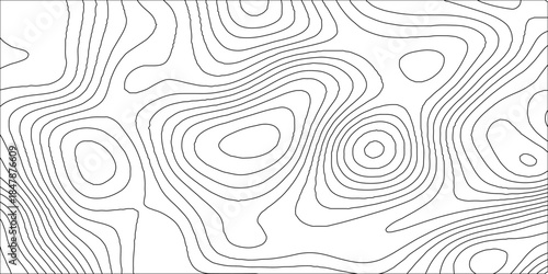 Abstract white contour wave lines topographic background, lines map seamless pattern, modern wallpaper texture and realistic design used for banner and posters, mountain relief geographic pattern.