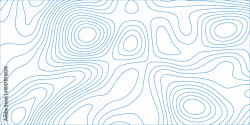 Abstract colorful contour wave lines topographic background, lines map seamless pattern, modern wallpaper texture and realistic design used for banner and posters, mountain relief geographic pattern.