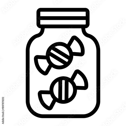 Candy jar Line Icon