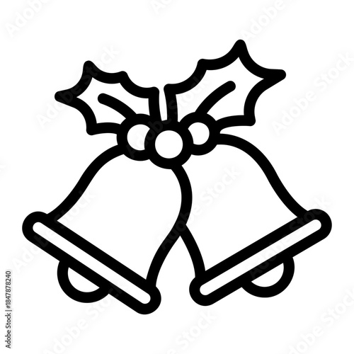 Christmas bells Line Icon