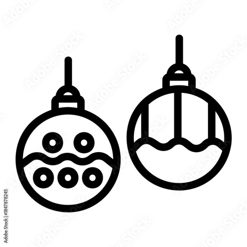 Christmas ball Line Icon