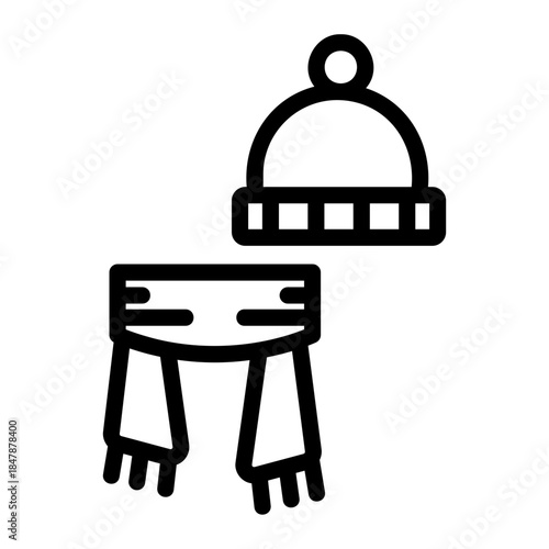 Winter Clothes Line Icon