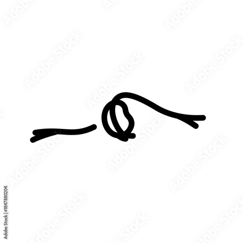 Minimalist icon vector illustration of bean sprout in doodle artline style. High resolution with transparent background perfect for symbol, logo, design element, sticker,  or poster