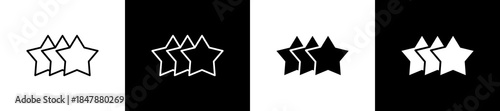 Animation icon set in line and glyph style on black and white background
