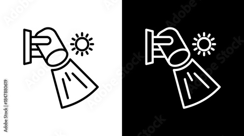 Light Beam Icon For Design Elements