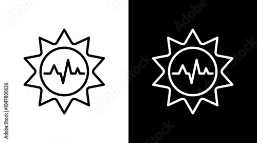 Solar Pulse Icon For Design Elements
