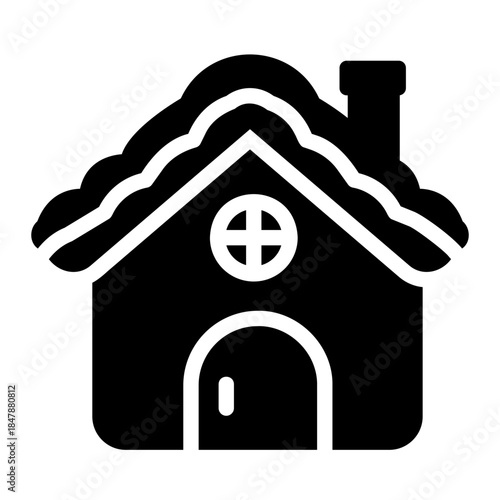 House snow Solid icon