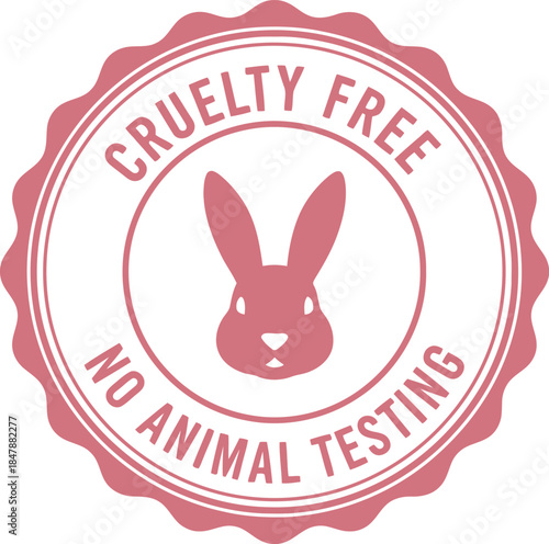 Cruelty Free Badge with Bunny Icon for Ethical Beauty Products