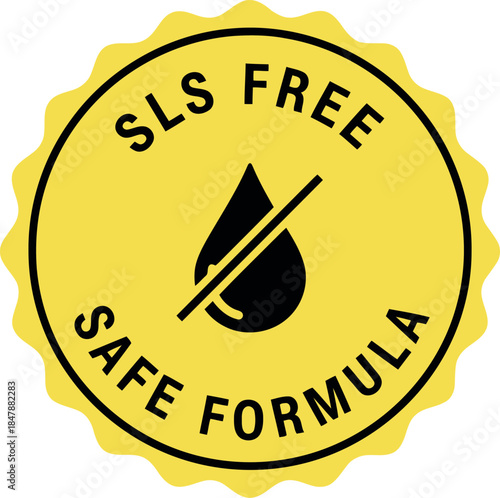 SLS Free Safe Formula Badge Icon for Natural Product Labeling