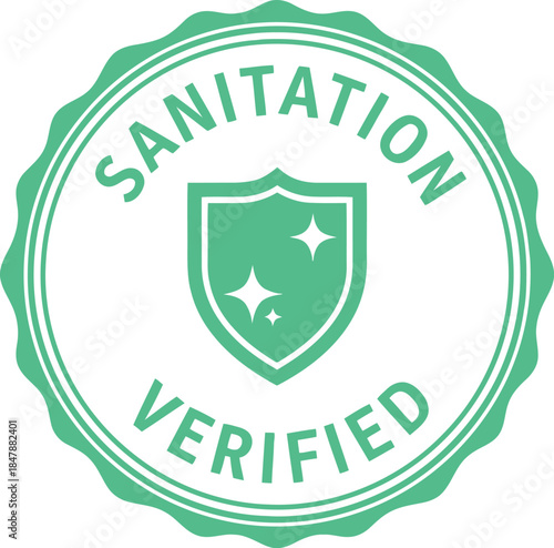 Sanitation Verified Badge Icon for Cleanliness Certification