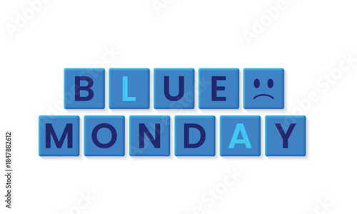 Blue Monday background design. Blue Monday greeting concept banner. Vector illustration