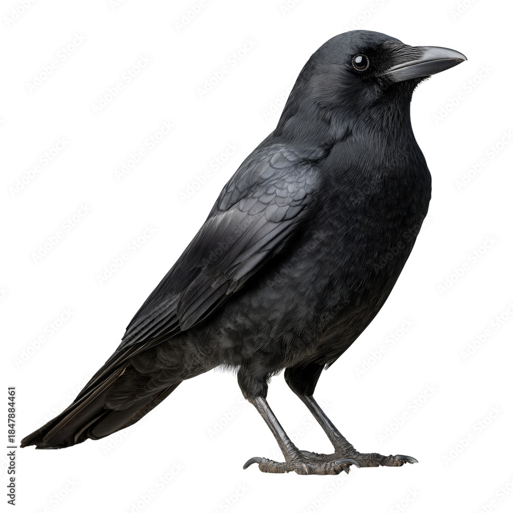 Fototapeta premium Bird Stands on a Surface With a Solid Background During Daylight Hours in a Clear Setting