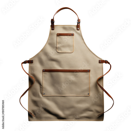 Apron Made of Durable Material With Leather Straps for Cooking and Crafting T...