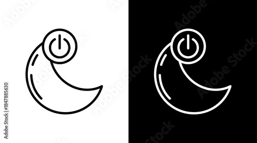 Evening Shutdown Icon For Design Elements