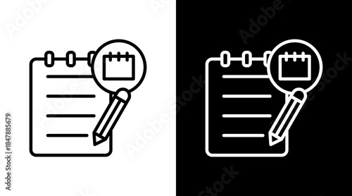 Weekly Report Icon For Design Elements