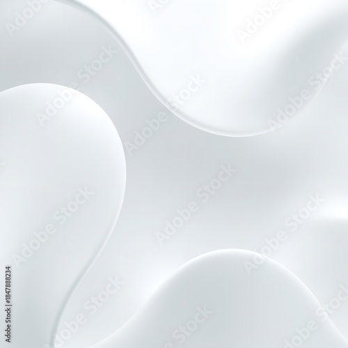 Photos Abstract white and light gray volumetric waves create a smooth flowing backgroun