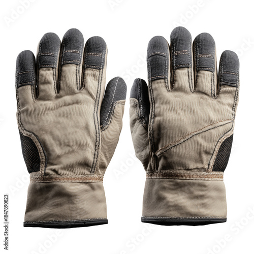 Work Gloves on Display for Outdoor Tasks and Manual Labor Activities in a Wor...