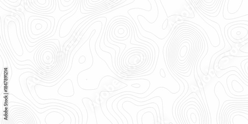 White wave paper curved reliefs abstract background, Abstract topographic contours map background. Black and white lines seamless Topographic map patterns, topography line map.