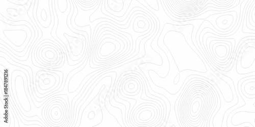 White wave paper curved reliefs abstract background, Abstract topographic contours map background. Black and white lines seamless Topographic map patterns, topography line map.