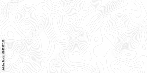 White wave paper curved reliefs abstract background, Abstract topographic contours map background. Black and white lines seamless Topographic map patterns, topography line map.