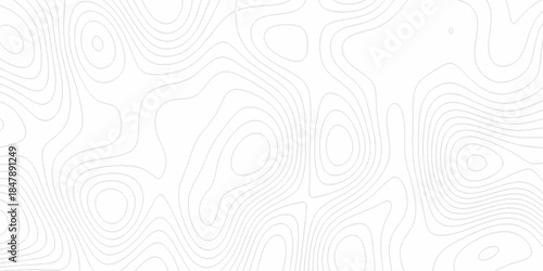 White wave paper curved reliefs abstract background, Abstract topographic contours map background. Black and white lines seamless Topographic map patterns, topography line map.