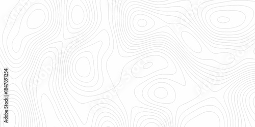 White wave paper curved reliefs abstract background, Abstract topographic contours map background. Black and white lines seamless Topographic map patterns, topography line map.