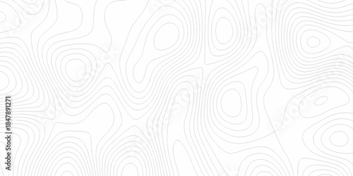 White wave paper curved reliefs abstract background, Abstract topographic contours map background. Black and white lines seamless Topographic map patterns, topography line map.