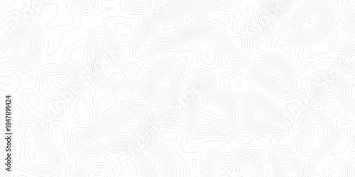 White wave paper curved reliefs abstract background, Abstract topographic contours map background. Black and white lines seamless Topographic map patterns, topography line map.