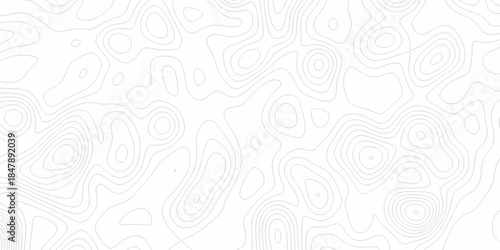 White wave paper curved reliefs abstract background, Abstract topographic contours map background. Black and white lines seamless Topographic map patterns, topography line map.