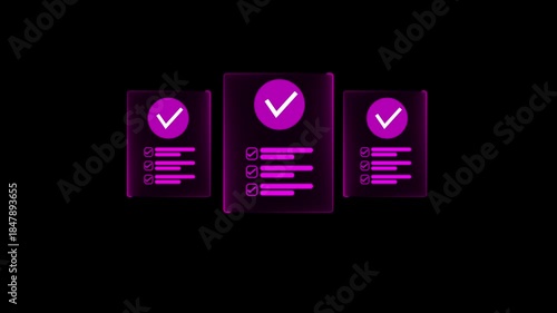 Online survey and checklist assessment, Digital questionnaire, Businessman use tablet to complete a digital form, making evaluation and selecting correct answers marked with check marks.