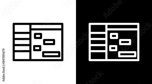 Gantt Chart Icon For Design Elements