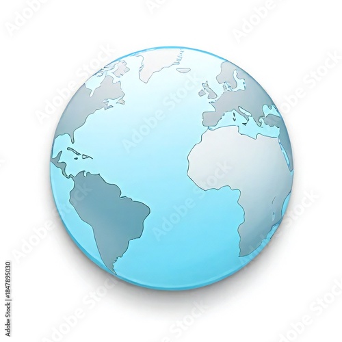 globe on white background