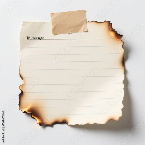 old paper on white background