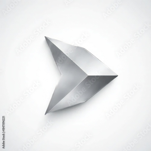 3d sliver metal arrow