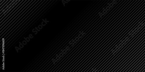 Black oblique straight line background. Masculine dark linear abstract wallpaper. Elegant luxury striped gradient texture. Modern abstract Grey diagonal lines backdrop. Vector