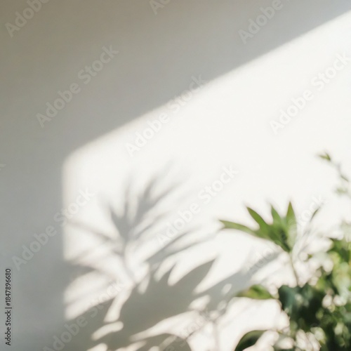 tree shadow on white wall