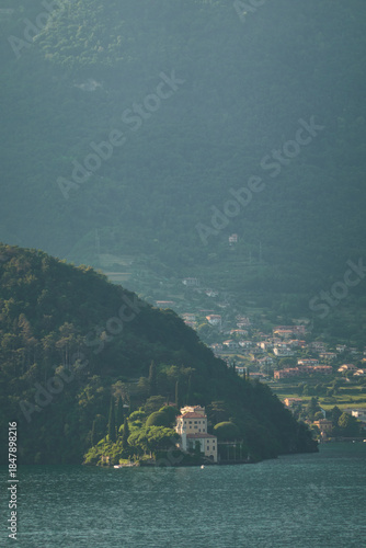 Wallpaper Mural Majestic Villa del Balbianello building and terraced gardens overlooking Lake Como in Lenno Italy Torontodigital.ca