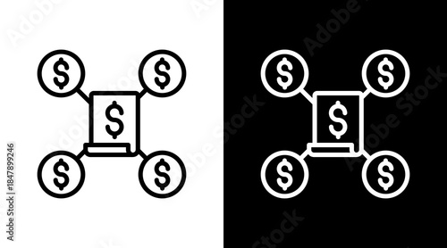 Wealth Distribution Icon For Design Elements